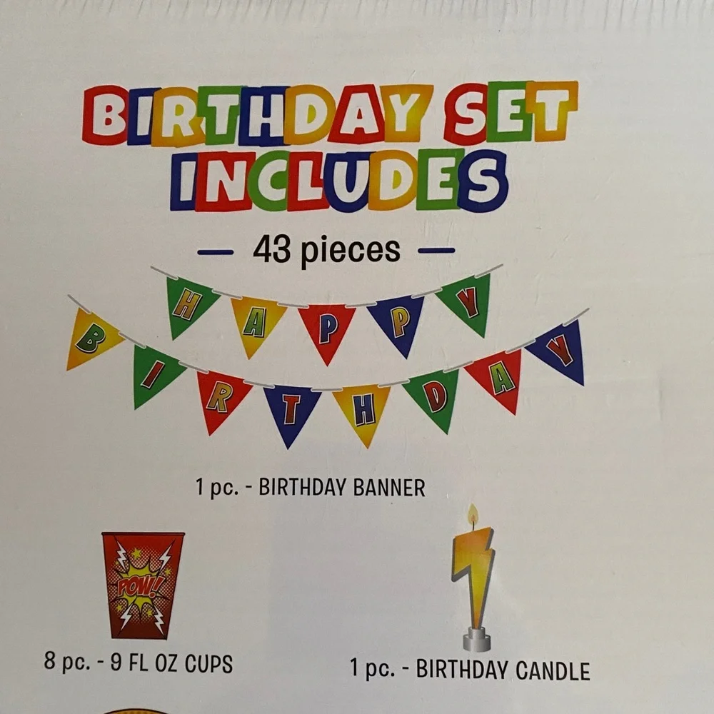 Happy Birthday Party in a Box Birthday Set - Multicolor